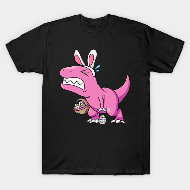 Easter Dinosaur Shirt T-Rex Egg Hunt is On Funny Tee Basket T-Shirt by craiglimu